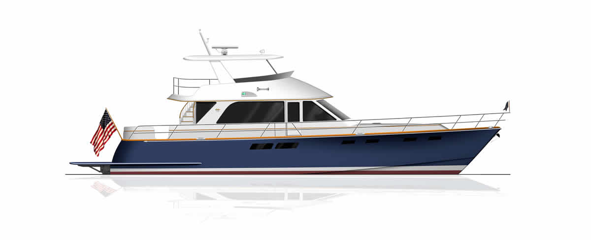 Ray Hunt Design 60' Semi-Custom Flybridge Yacht